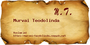Murvai Teodolinda névjegykártya